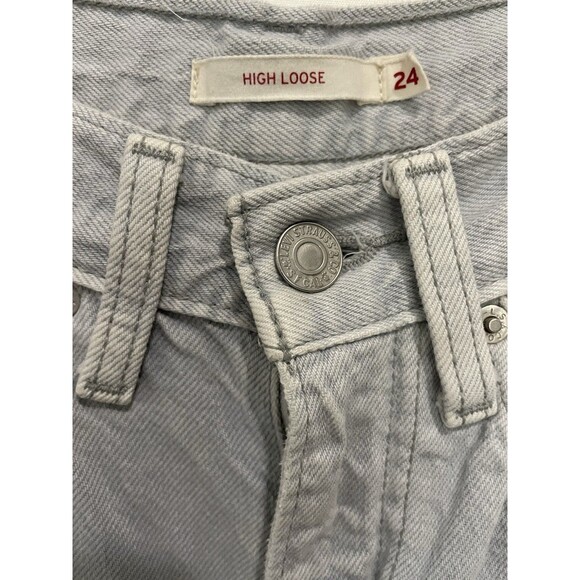 High Loose Levi’s Jeans Wide Legs High Waist Light Wash SZ 24 - Picture 12 of 15